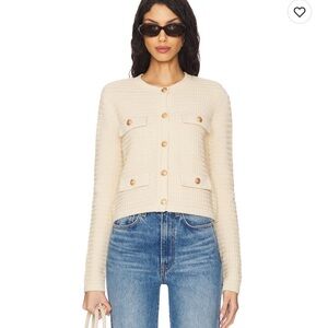 BlankNYC Slow Start Beige Sweater Jacket - Size Small